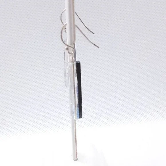 CLOSET SALE!!    New Multicolored Dichroic Glass Earrings - Picture 4 of 16